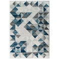 thumbnail image 1 of Entourage Elettra Distressed Geometric Triangle Mosaic 8x10 Area Rug in Gray and Blue, 1 of 6