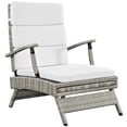thumbnail image 1 of Envisage Chaise Outdoor Patio Wicker Rattan Lounge ChairLight Gray White, 1 of 9