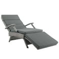 thumbnail image 1 of Modway Envisage Outdoor Patio Wicker Rattan Lounge Chair in Light Gray/Charcoal, 1 of 11