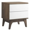 thumbnail image 1 of Modway Envision 2-Drawer Particleboard Nightstand in Walnut/White, 1 of 7