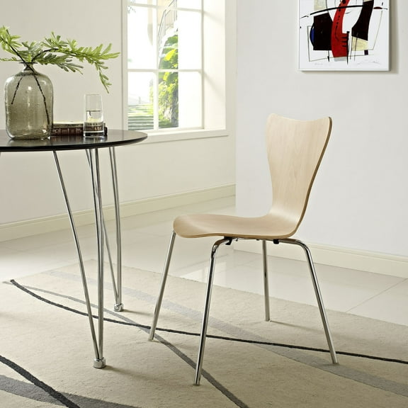 Modway Ernie Dining Side Chair with Chrome Legs, Multiple Colors
