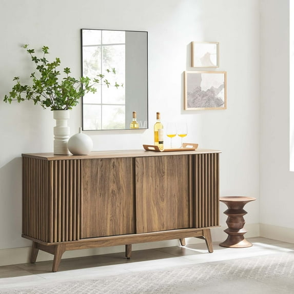 Modway Eudora Modern Easy Assembly Sideboard, Wood Walnut