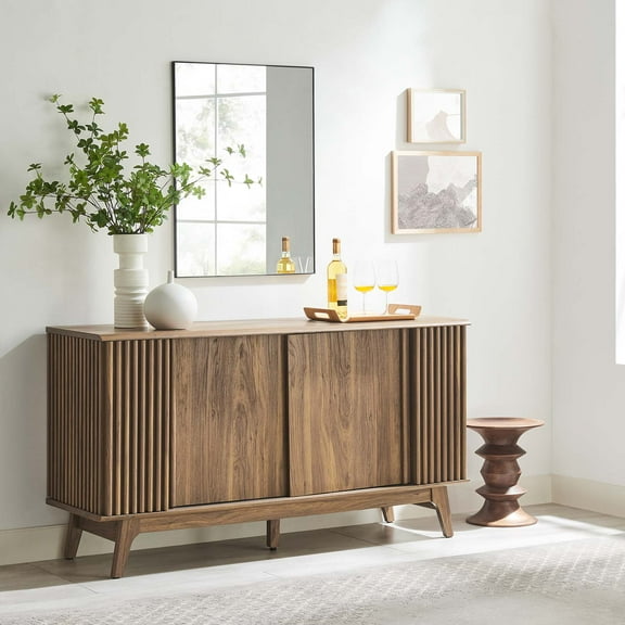 Modway Eudora Modern Easy Assembly Sideboard, Wood Walnut