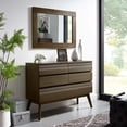 thumbnail image 1 of Modway Everly Wood Frame Mirror in Walnut, 1 of 4