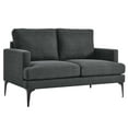 thumbnail image 1 of Modway Evermore Metal and Upholstered Fabric Loveseat in Gray, 1 of 5