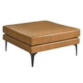 thumbnail image 1 of Modway Evermore Modern Style Vegan Leather and Metal Ottoman in Tan, 1 of 5