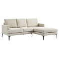thumbnail image 1 of Evermore Right-Facing Upholstered Fabric Sectional Sofa, 1 of 5