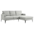 thumbnail image 1 of Evermore Right-Facing Upholstered Fabric Sectional Sofa, 1 of 5