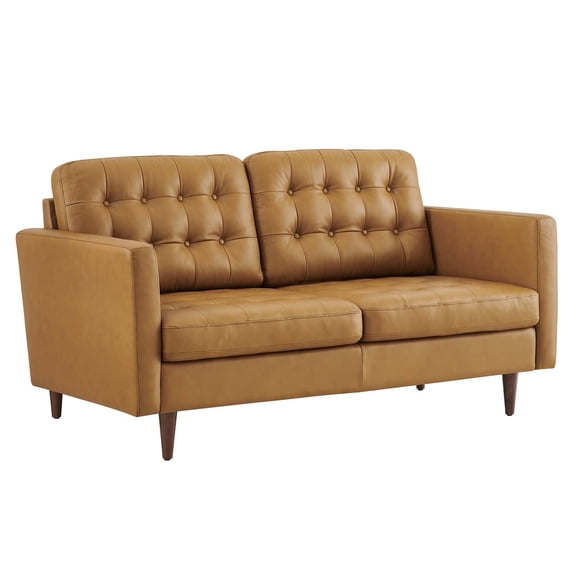 Exalt Tufted Vegan Leather Loveseat