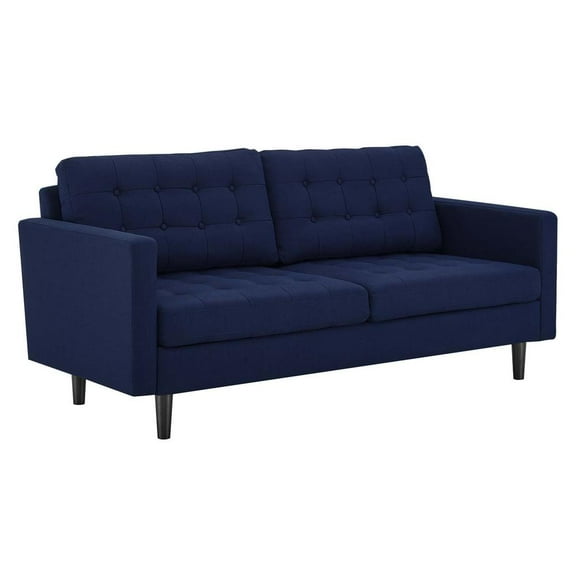 Modway Exalt Tufted Fabric Sofa in Royal Blue