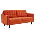 thumbnail image 1 of Modway Exalt Tufted Performance Velvet Sofa in Orange and Black, 1 of 9