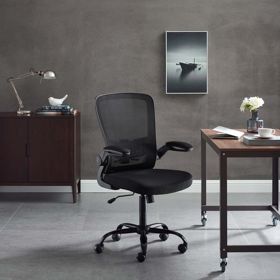 Modway Exceed Mesh Adjustable Swivel Computer Desk Office Chair In Black