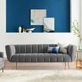 thumbnail image 1 of Modway Favour Channel Tufted Performance Velvet Sofa, Multiple Colors, 1 of 8