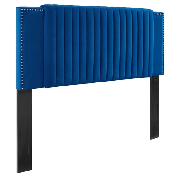 Felicity Channel Tufted Performance Velvet King California King Headboard Navy