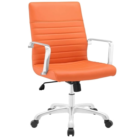 Modway Finesse Mid Back Office Chair in Orange