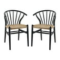 thumbnail image 1 of Modway Flourish Spindle Wood Dining Side Chair Set of 2 in Black, 1 of 8