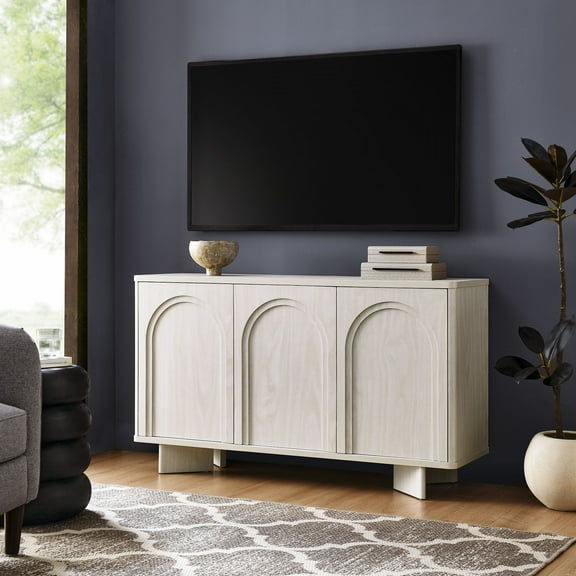 Modway Flux Arched 3-Door Sideboard in White Wash