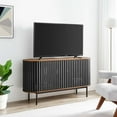 thumbnail image 1 of Modway Fortitude 59" Oval Wood Sideboard with 6 Storage Spaces in Walnut/Black, 1 of 10