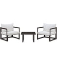 thumbnail image 1 of Modway Fortuna 3 Piece Outdoor Patio Sectional Sofa Set in Brown White, 1 of 5