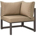 thumbnail image 1 of Modway Fortuna Corner Outdoor Patio Armchair in Brown Mocha, 1 of 3