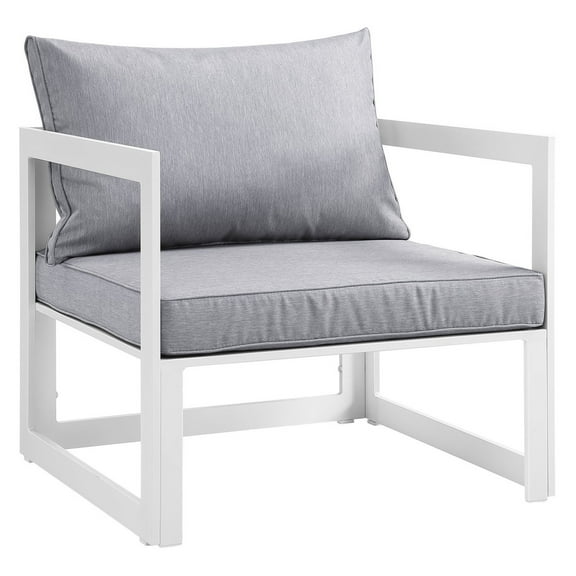 Modway Fortuna Outdoor Aluminum Armchair, Brown Mocha