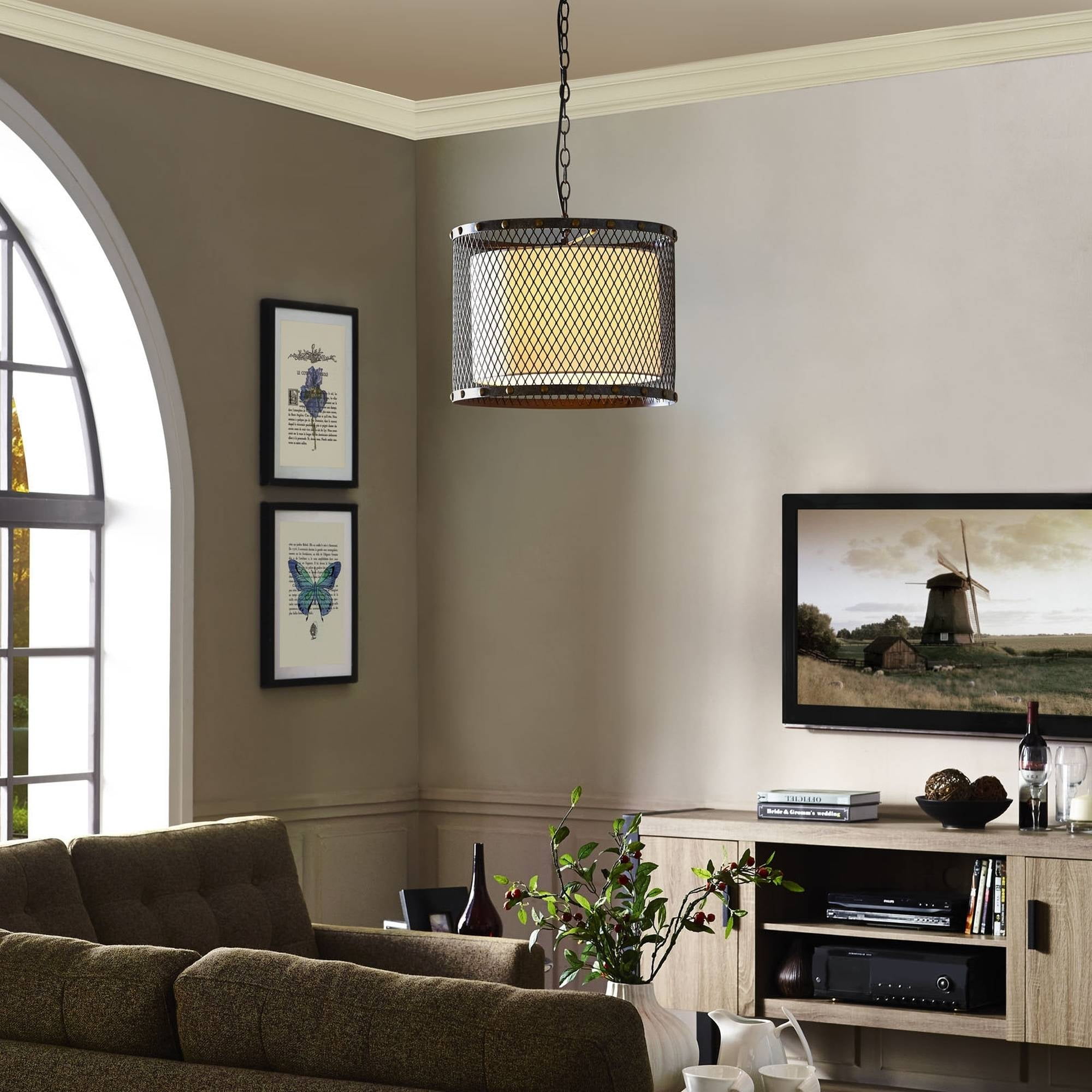 Modway Fortune Chandelier in Antique Silver