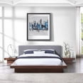 thumbnail image 1 of Modway Freja 3 Piece Queen Fabric Bedroom Set in Walnut Gray, 1 of 4