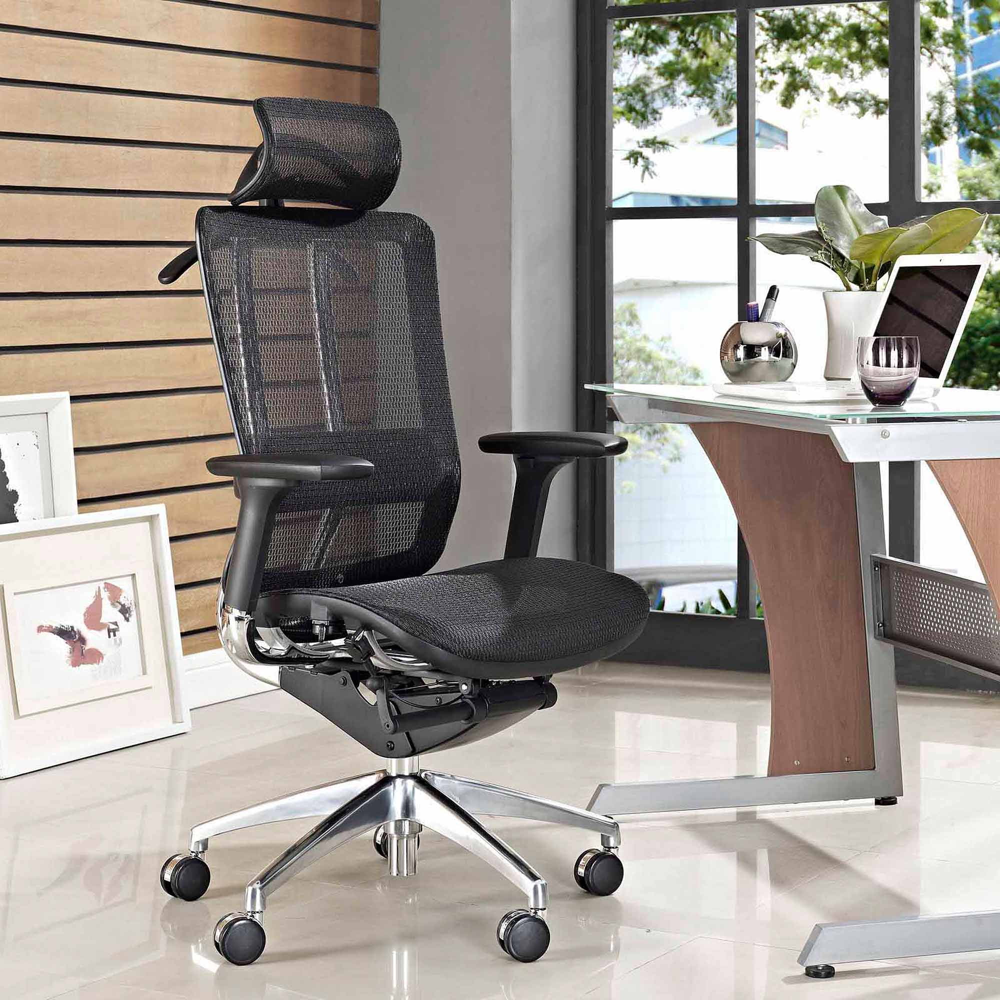 Bondway Black High Back Office Revolving Chair