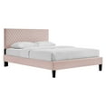 thumbnail image 1 of Modway Garcelle Performance Velvet Queen Platform Bed, Multiple Colors, 1 of 3