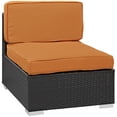 thumbnail image 1 of Gather Armless Outdoor Patio Sectional in Espresso Orange, 1 of 2