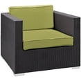 thumbnail image 1 of Gather Outdoor Patio Armchair in Espresso Peridot, 1 of 3