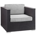 thumbnail image 1 of Gather Outdoor Patio Armchair in Espresso Gray, 1 of 3