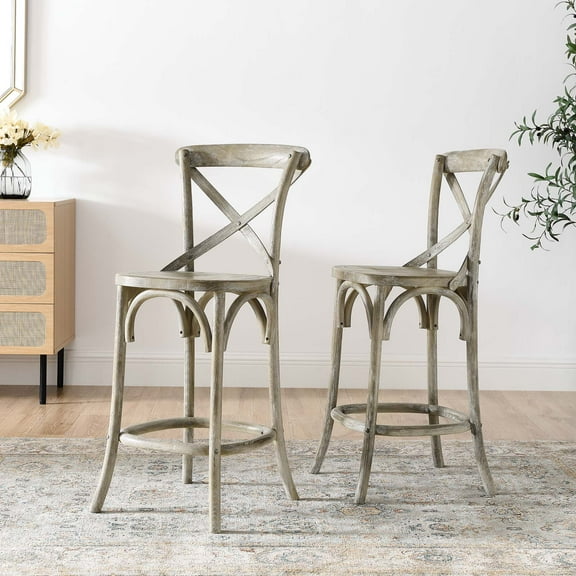 Modway Gear Counter Stool in Gray