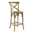 thumbnail image 1 of Modway Gear 39.5" Rattan and Elm Wood Counter Stool in Natural Finish, 1 of 11