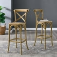 thumbnail image 1 of Modway Gear X-Back Wood Fully Assembled Bar Stool in Natural, 1 of 10
