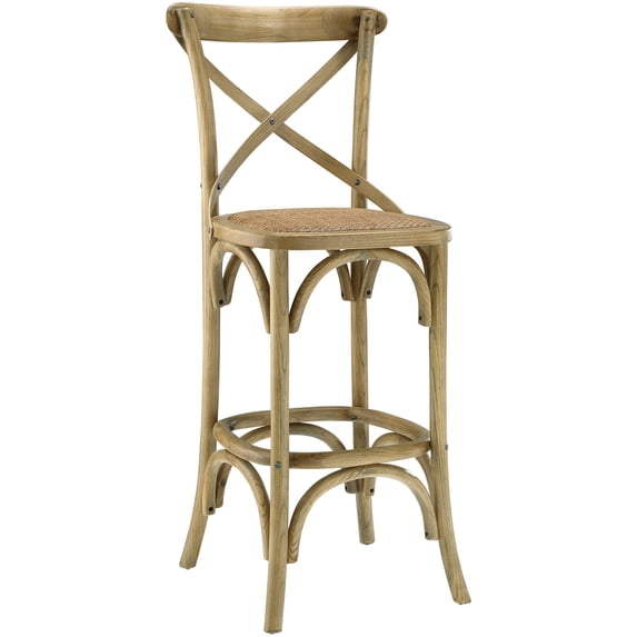 Modway Gear Bar Stool in Natural