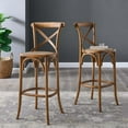 thumbnail image 1 of Modway Gear 43.5" Modern Style Rattan and Elm Wood Bar Stool in Walnut Finish, 1 of 10