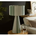 thumbnail image 1 of Gia Handwoven Cotton Thread Striped or Plain Table Lamp in Basil Green, 1 of 10
