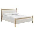 thumbnail image 1 of Ginny Full Size Platform Bed Frame in Light Oak Heathered Ivory, 1 of 10
