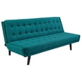 thumbnail image 1 of Modway Glance Tufted Convertible Fabric & Wood Sofa Bed in Teal and Black, 1 of 6