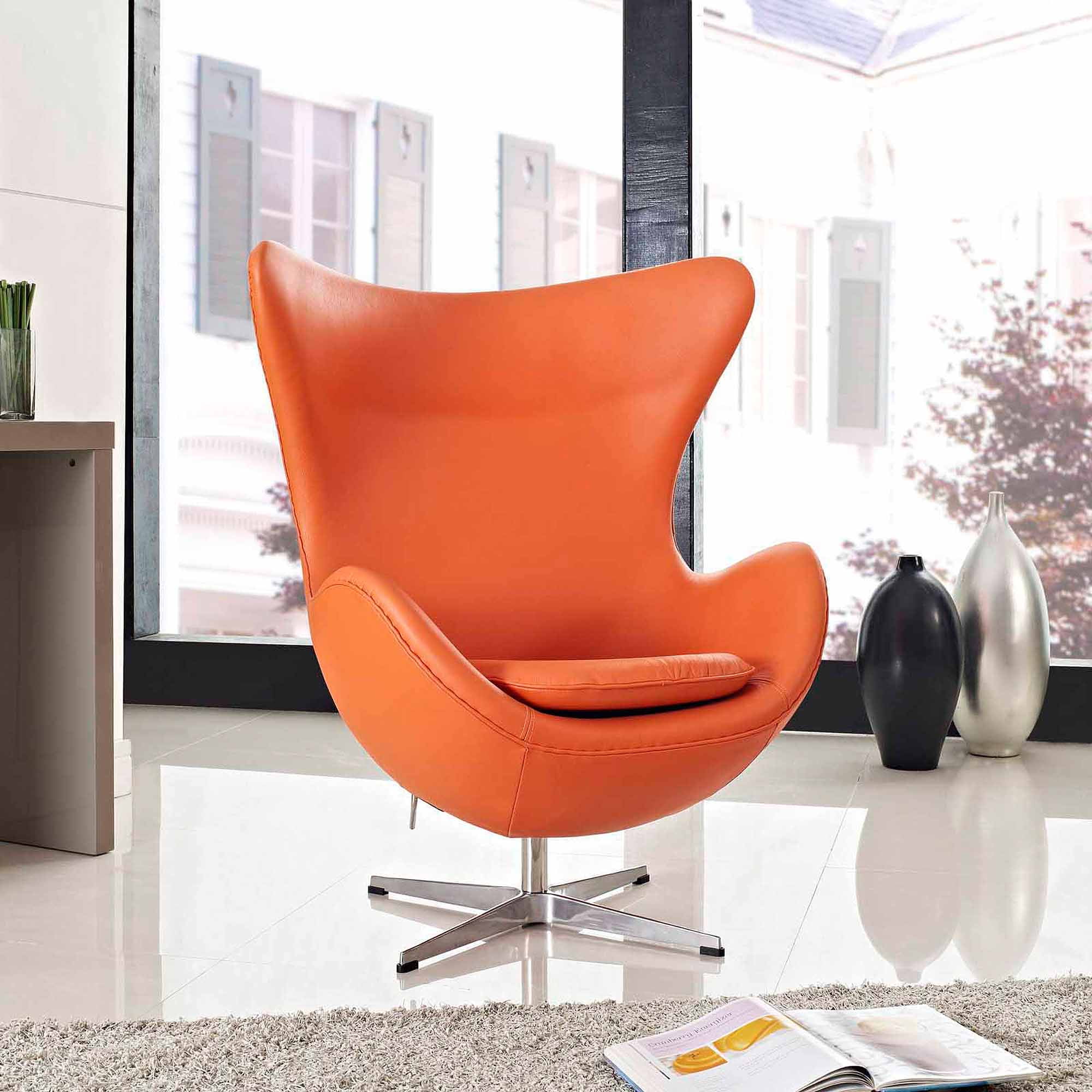 Modway Glove Genuine Leather Lounge Chair, Multiple Colors - Walmart.com