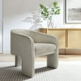 thumbnail image 1 of Modway Greer Boucle Fabric Upholstered Accent Armchair in Parchment, 1 of 9