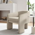 thumbnail image 1 of Modway Greer Performance Velvet Upholstered Accent Armchair in Almond, 1 of 9
