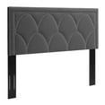 thumbnail image 1 of Modway Greta Modern Performance Velvet Twin Headboard in Charcoal, 1 of 10