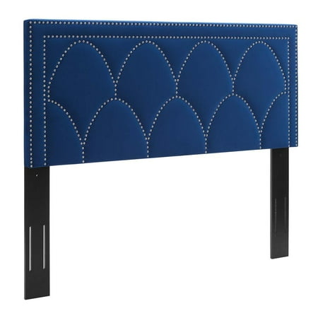 Greta Performance Velvet King California King Headboard, Navy