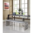 thumbnail image 1 of Modway Gridiron Medium Stainless Steel Bench, Set of 3 in Silver, 1 of 7