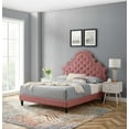 thumbnail image 1 of Modway Gwyneth Tufted Performance Velvet Full Platform Bed in Dusty Rose, 1 of 10