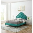 thumbnail image 1 of Modway Gwyneth Tufted Performance Velvet Full Platform Bed in Teal, 1 of 10
