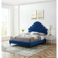 thumbnail image 1 of Modway Gwyneth Tufted Performance Velvet Twin Platform Bed in Navy, 1 of 10