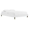 thumbnail image 1 of Modway Harlow Full Performance Velvet Platform Bed Frame in White, 1 of 5